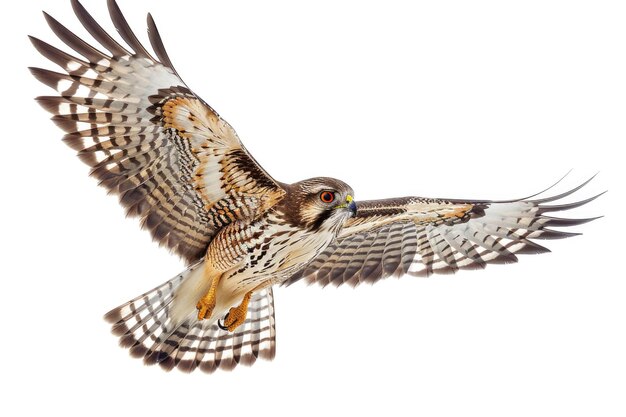 Photo a sparrowhawk soars surveying below