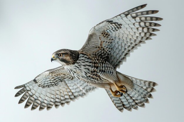 A sparrowhawk soars surveying below