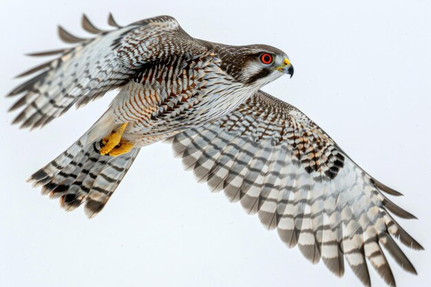 Photo a sparrowhawk soars surveying below