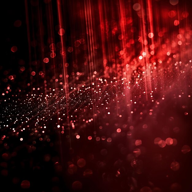 Sparse Glittering Drizzle With Scattered Mist and Red Energi Glowing Y2K Collage Neon Background