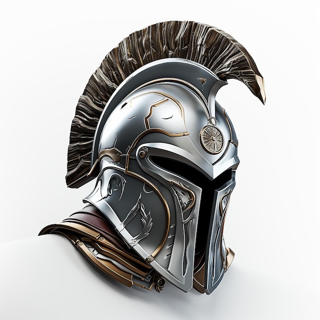 Photo spartan helmet emblem illustration