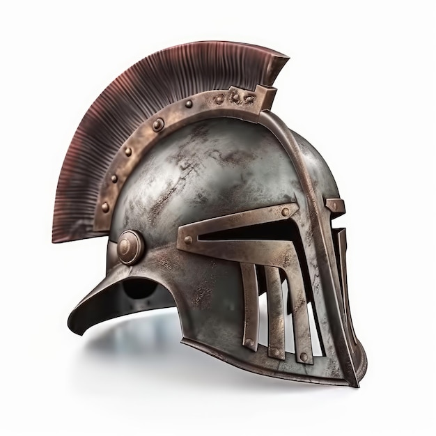 Spartan Helmet On White Background