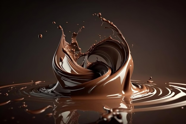 Spatten gesmolten chocolade Generatieve AI