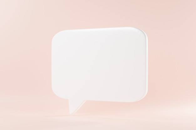 Speak bubble text talk chatting box thinking sign symbol 3d\
rendering illustration