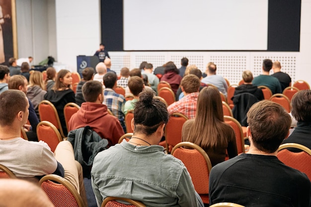 Speaker at Business Conference and Presentation Audience at the conference hall