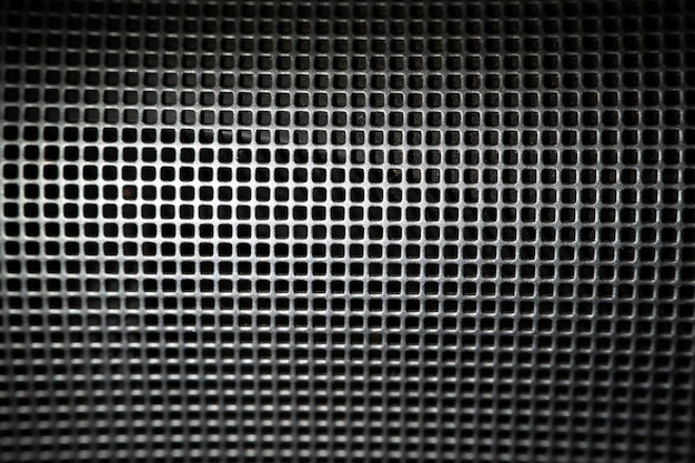 Photo speaker metallic grid close up