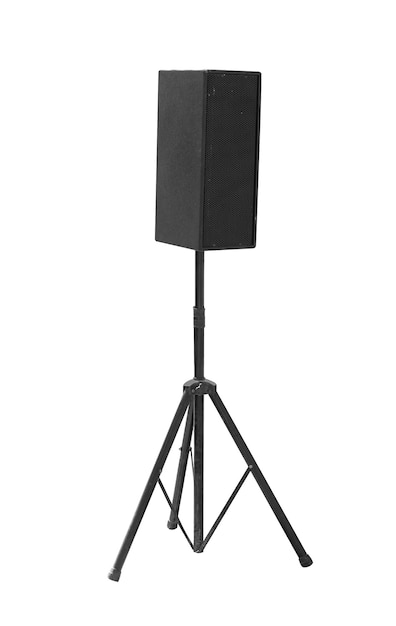 Photo speaker stand on white