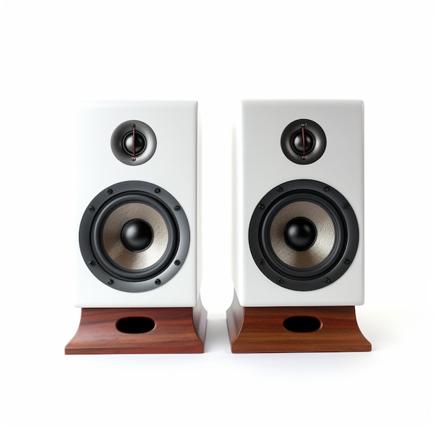 Speakers with white background high quality ultra h