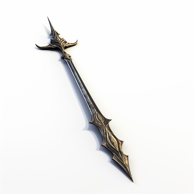 Spear with white background high quality ultra hd