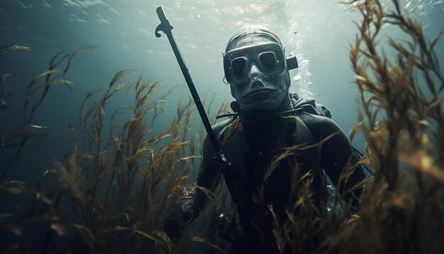 Spearfishing underwater