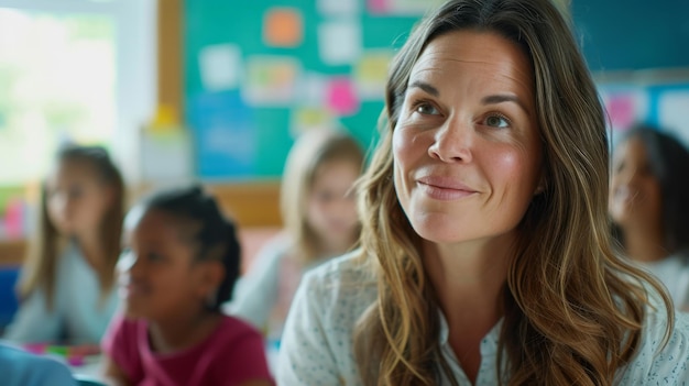 Speciaal onderwijsleraar in een klas die gepersonaliseerde leerplannen implementeert