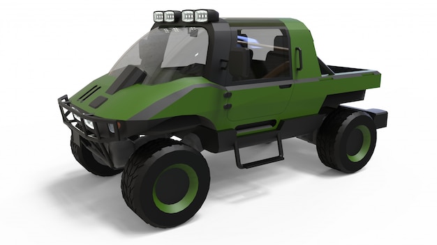 Special all-terrain vehicle for difficult terrain and difficult road and weather conditions 