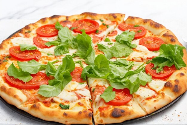 Special and delicious pizza with tomatoes