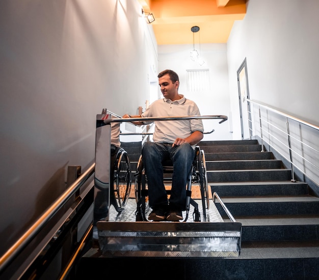 The special elevator for the person with a physical disabilities