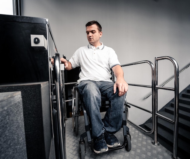 The special elevator for the person with a physical disabilities