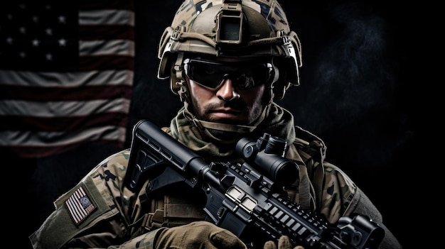 Photo special forces soldier police swat team member