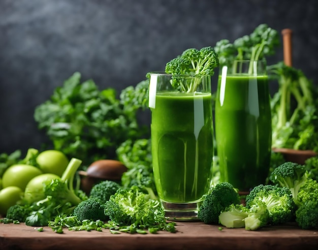 Special Healthy green drink and vegetable food ai generated