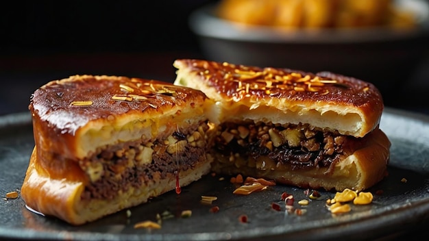 Special martabak with chocolate filling on the table
