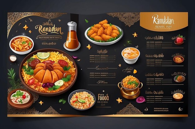 Photo special ramadan food menu social media food vector template design