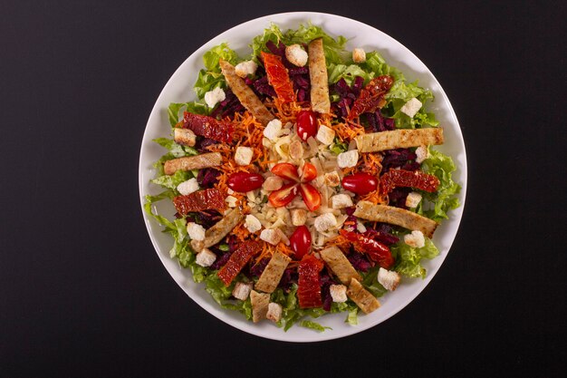 Special salad with various healthy ingredients