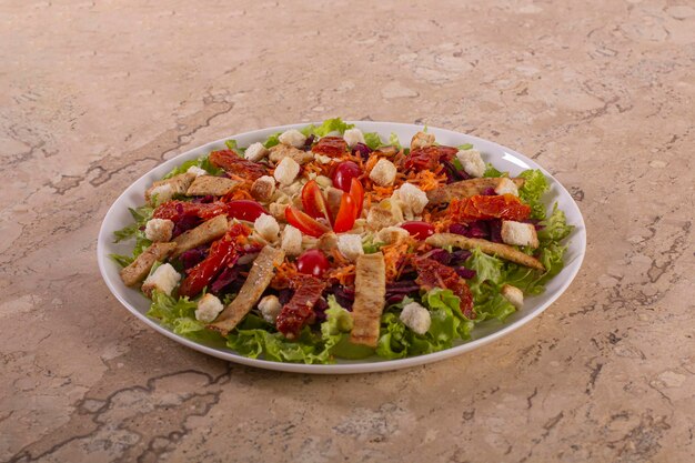 Special salad with various healthy ingredients