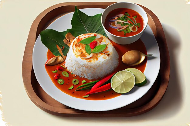 Special thai khao kha moo food