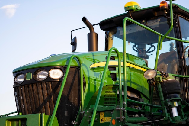 Special tractor for the treatment of fields from weeds and pests.