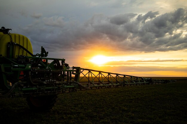 Special tractor for the treatment of fields from weeds and pests