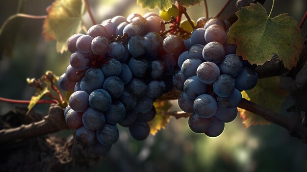 Specific type of wine grapes ai generate