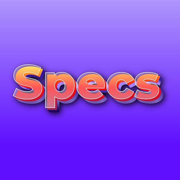 SpecsText effect JPG gradient purple background card photo