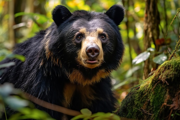 Spectacled Bear Navigating the Andean Jungle