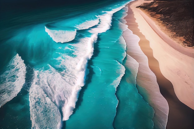 Spectaculaire dronefoto van strand voor verfrissing