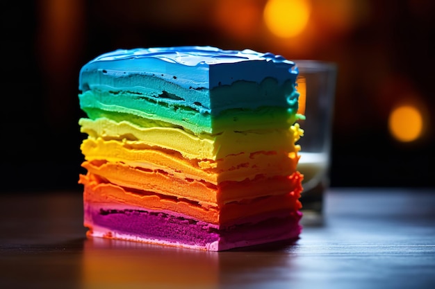 Spectaculaire regenboogcake met veelkleurige lagen