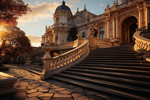 Spectaculaire trappen van majestueuze paleizen grootsheid gevangen