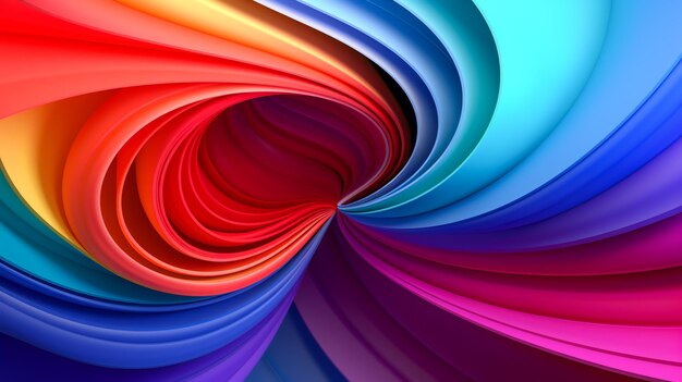 Spectacular 3d swirl background color explosion in geometric design