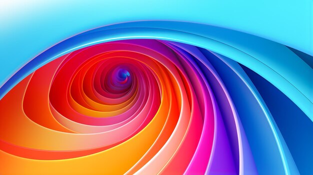 Spectacular 3d swirl background color explosion in geometric design