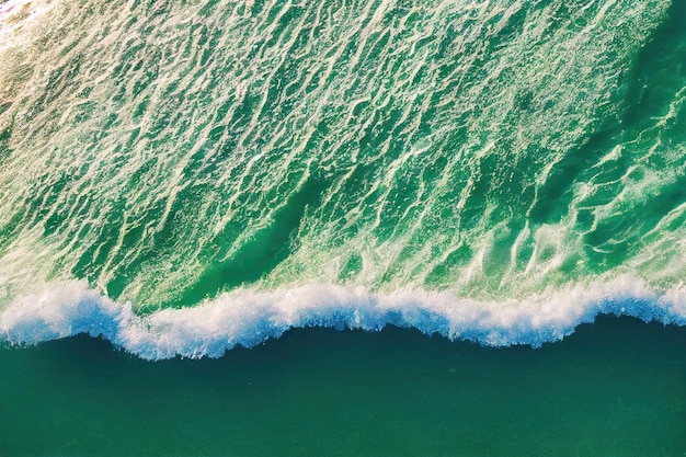 海海水のしぶきの壮大な空中トップ ビューの背景写真