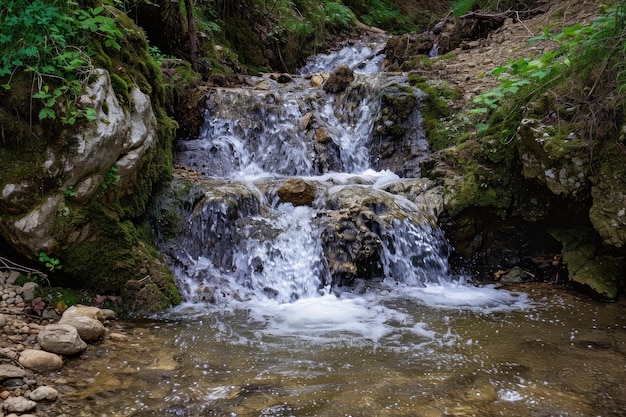 Spectacular Aerial waterfall Generate Ai