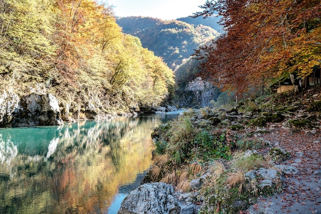 Spectacular autumn landscape in Montenegro