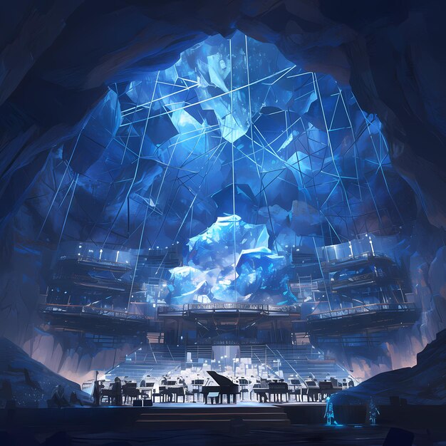 Photo spectacular cave concert hall