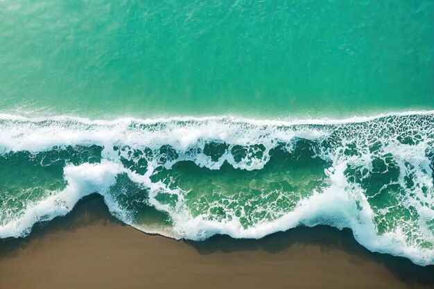 Spectacular drone photo of beach for refreshing and calmness concept