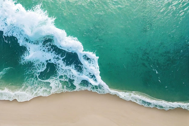 Spectacular drone photo of beach for refreshing and calmness concept