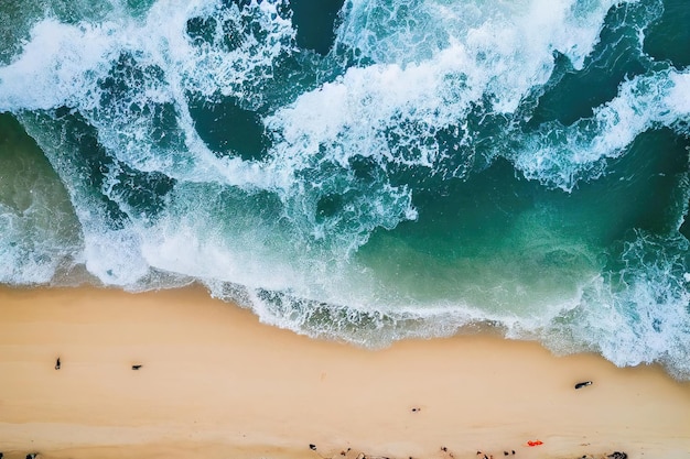 Впечатляющая фотография пляжа с дрона для освежения и спокойствия