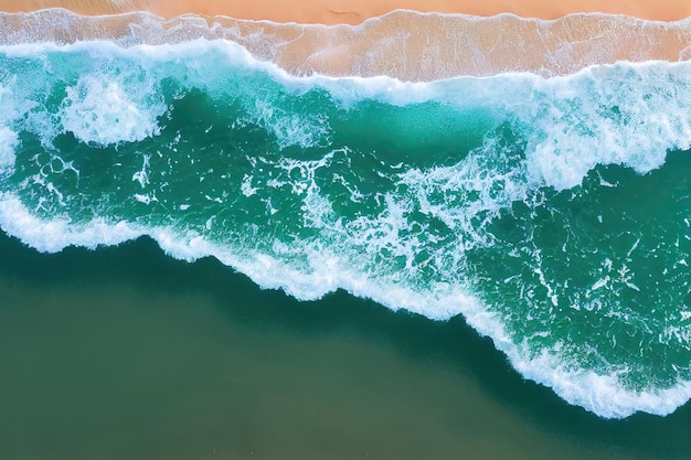 Spectacular drone photo of beach for refreshing and calmness concept