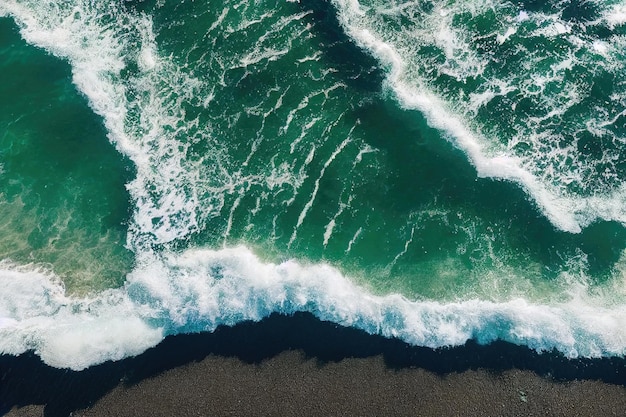 Spectacular drone photo of beach for refreshing and calmness concept