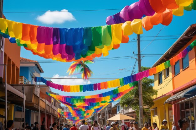 Spectacular festive vibes vibrant flags and balloons bedeck the saint john festival in northeast br