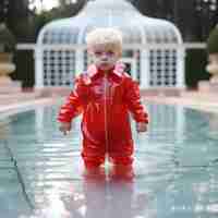 Photo the spectacular life of ugo fantozzi a 1year old chunky baby sporting a balenciagastyled red tran