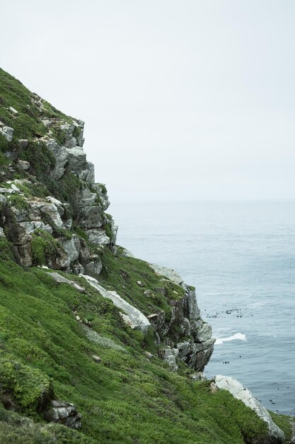 南アフリカの海と壮大な山の景色