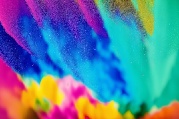 A Spectacular Powder Explosion Unleashed Embracing the Splendor of Colorful Powder Explosions Copy space Generative AI