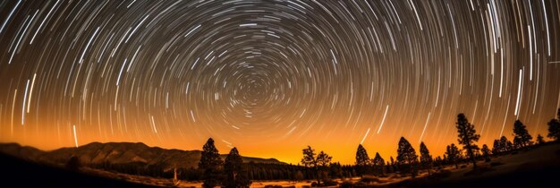 Spectacular stars at night with the north star shining brightly generative ai